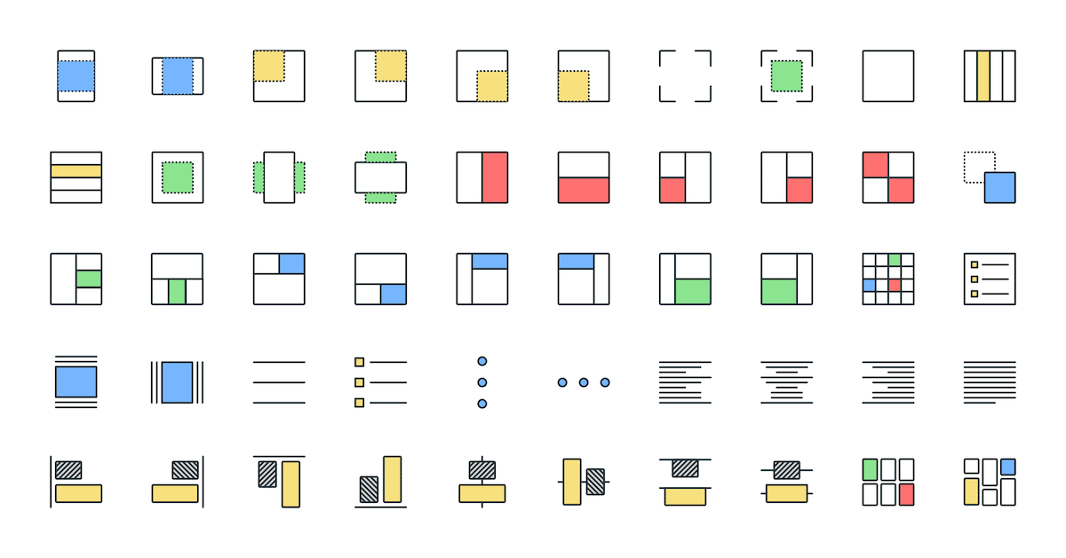 Colorful Icons - 19 Layout